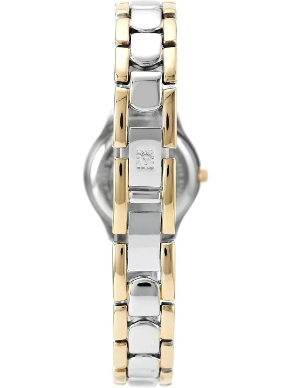 Anne Klein Women's Silver And Gold Analog Guilloche Date Function Bracelet Watch